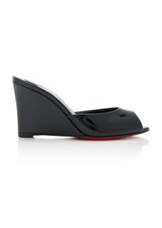 Christian Louboutin - Me Dolly 85mm Patent Leather Wedge Pumps - Black - IT 36 - Moda Operandi