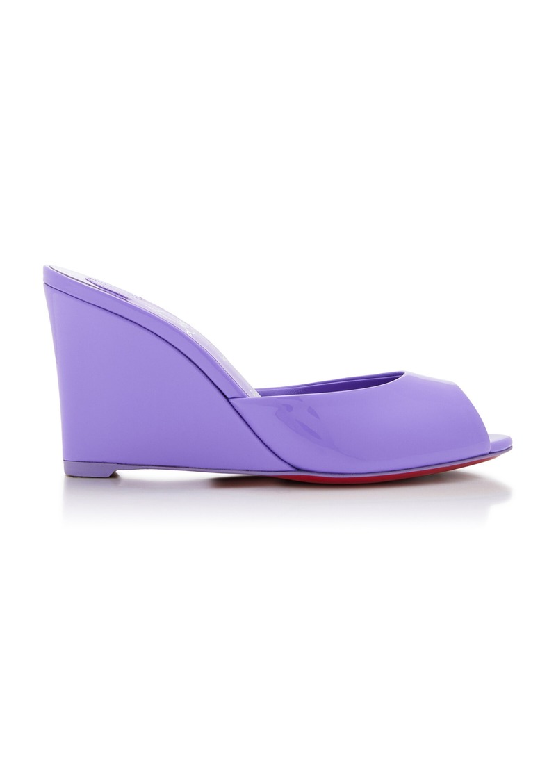 Christian Louboutin - Me Dolly 85mm Patent Leather Wedge Pumps - Purple - IT 35.5 - Moda Operandi