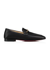 Christian Louboutin - MJ Moc Leather Loafers - Black - IT 39 - Moda Operandi