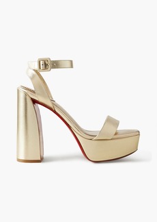 CHRISTIAN LOUBOUTIN - Movida Sabina 130 metallic leather platform sandals - Metallic - EU 41.5