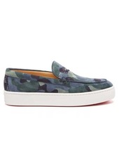 Christian Louboutin - Paqueboat Slip-on Camouflage-suede Trainers - Mens - Multi