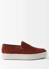 Christian Louboutin - Paquebot Suede Slip-on Trainers - Mens - Brown