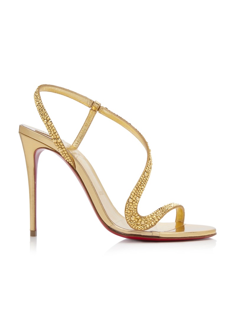 Christian Louboutin - Rosalie 100mm Embellished Leather Sandals - Gold - IT 37 - Moda Operandi