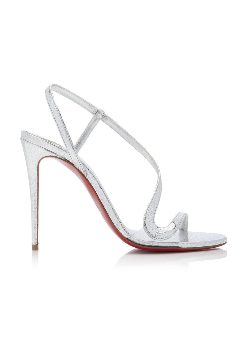 Christian Louboutin - Rosalie 100mm Star Leather Sandals - Silver - IT 36 - Moda Operandi