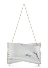 Christian Louboutin - Small Loubitwist Croc-Effect Leather Bag - Silver - OS - Moda Operandi