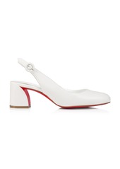 Christian Louboutin - So Jane 55mm Leather Slingback Pumps - White - IT 40 - Moda Operandi