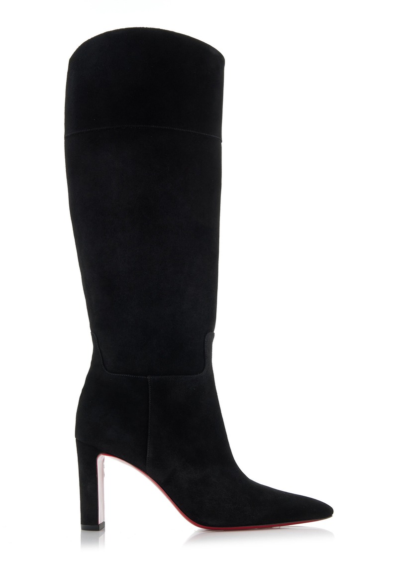 Christian Louboutin - Suprabotta 85mm Suede Boots - Black - IT 37 - Moda Operandi