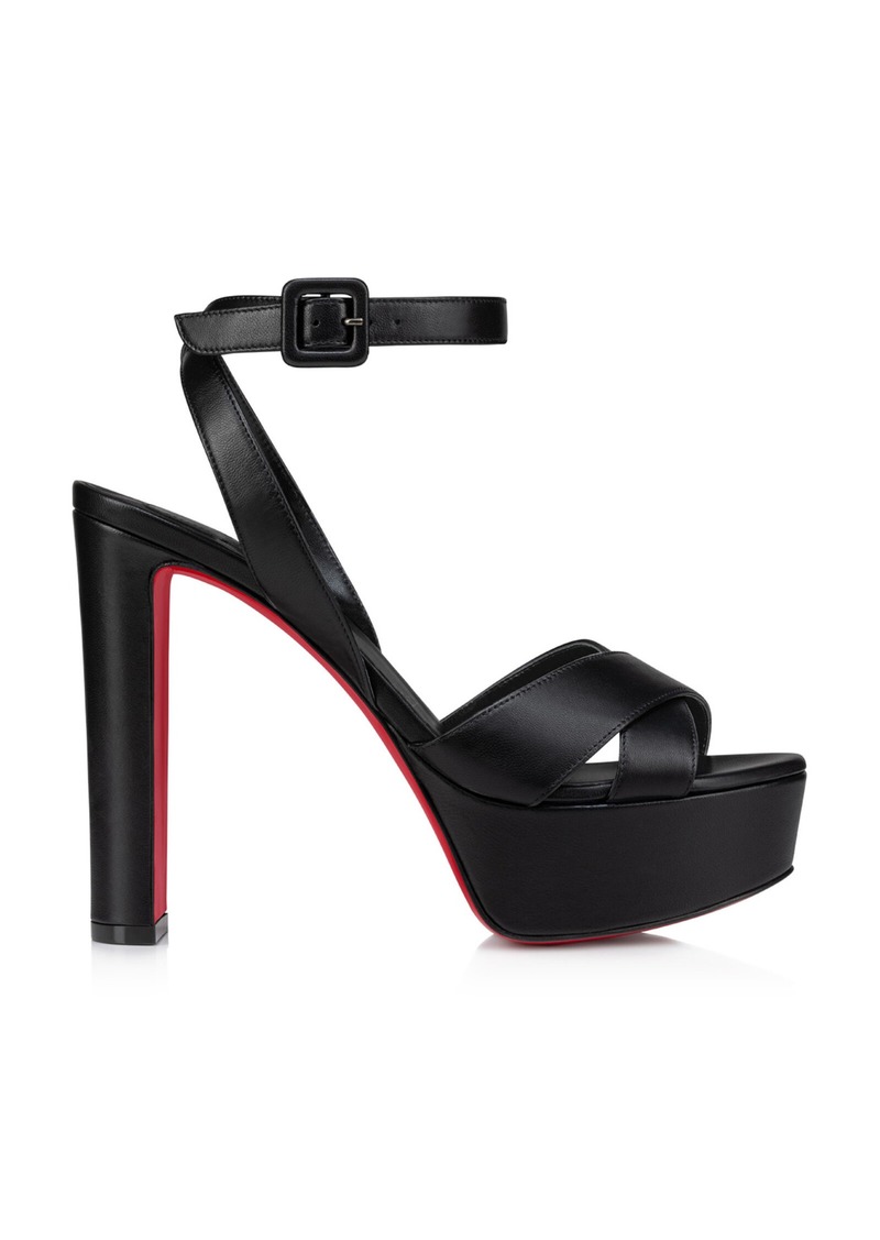 Christian Louboutin - Supramariza 130mm Leather Sandals - Black - IT 40.5 - Moda Operandi