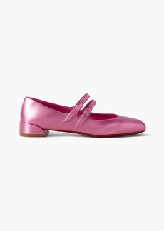 Christian Louboutin - Sweet Jane metallic leather flats - Pink - EU 35.5