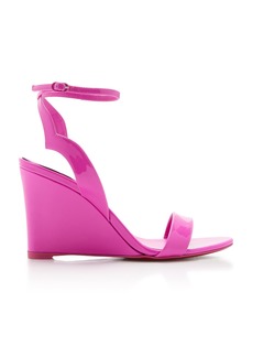 Christian Louboutin - Zeppa Chick 85mm Patent Leather Wedges - Pink - IT 36 - Moda Operandi