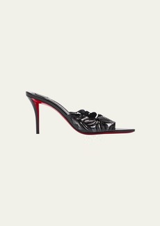 Christian Louboutin Apostropha Petunia Red Sole Mule Pumps