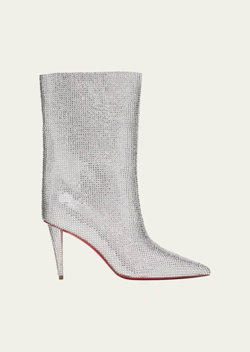 Christian Louboutin Astrilarge Strass Red Sole Stiletto Booties