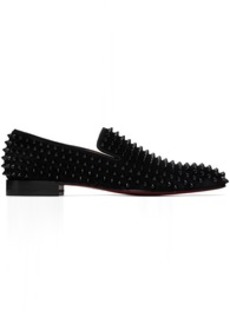 Christian Louboutin Black Dandelion Spikes Loafers