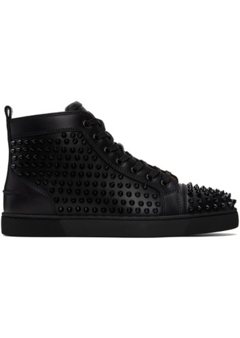 Christian Louboutin Black Louis Spikes Sneakers