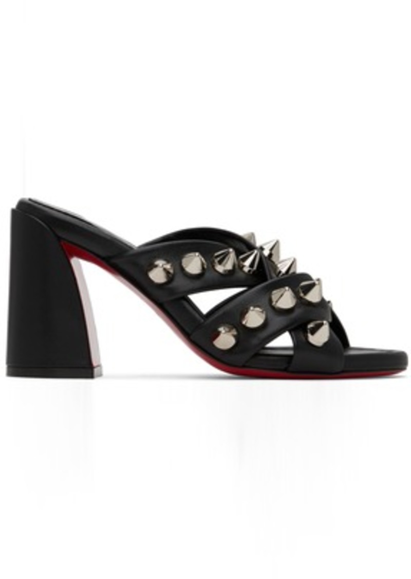 Christian Louboutin Black Spika Club Heeled Sandals