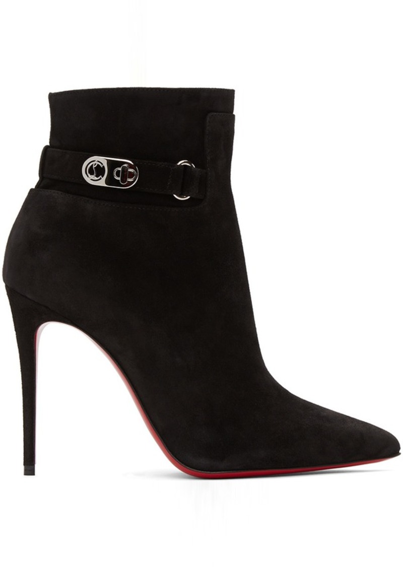 Christian Louboutin Black Suede Lock So Kate 100 Boots