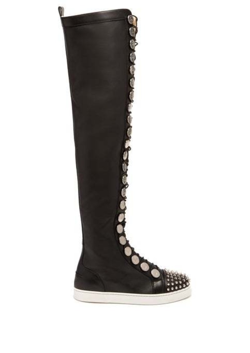 louboutin over the knee leather boots