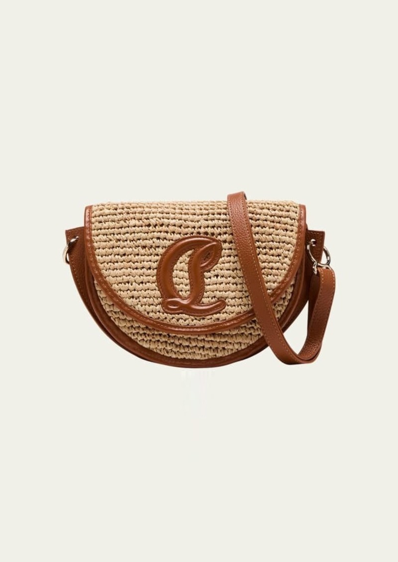 Christian Louboutin By My Side Crossbody in Raffia with CL Logo