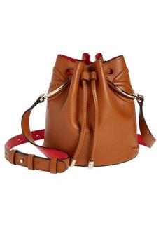 Christian Louboutin By My Side Grained Calfskin Leather Bucket Bag