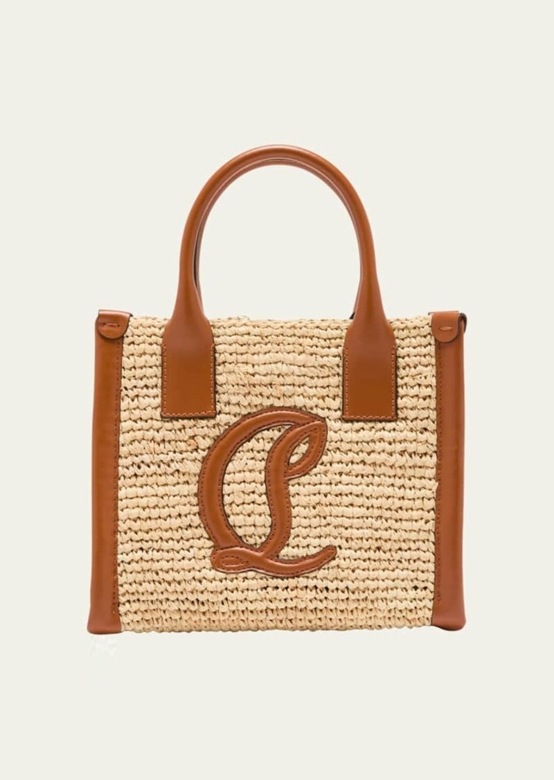 Christian Louboutin By My Side Mini Tote in Raffia with CL Logo