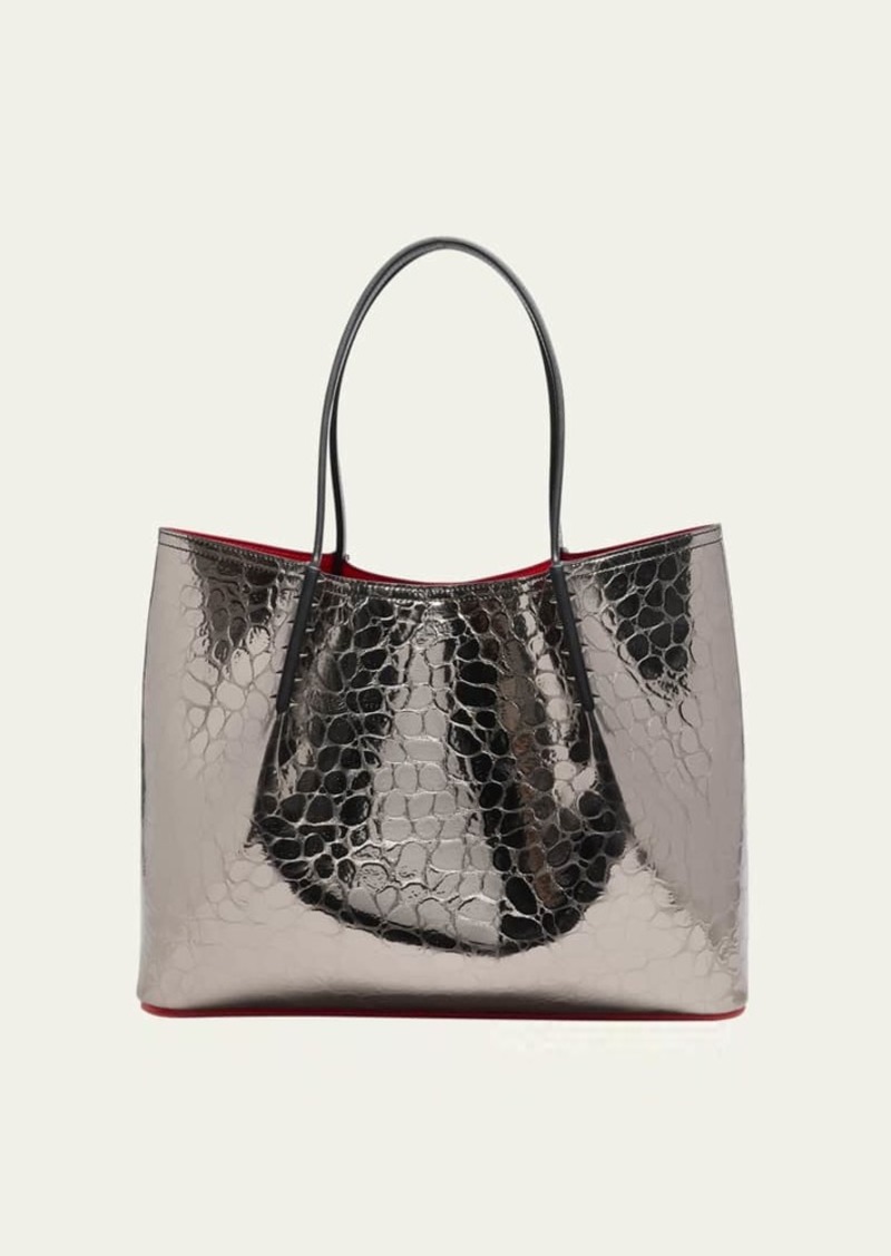 Christian Louboutin Cabarock Large Crocodile Embossed Leather Tote Bag