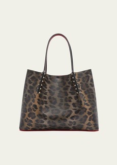 Christian Louboutin Cabarock Leopard-Print Spike Tote Bag