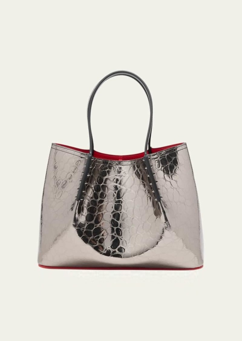 Christian Louboutin Cabarock Small Crocodile Embossed Leather Tote Bag