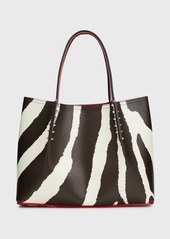 Christian Louboutin Cabarock Small Zebra-Print Tote Bag