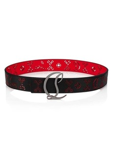 Christian Louboutin CL Logo Loubinthesky Leather Belt