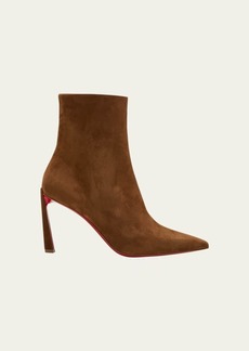 Christian Louboutin Condora Suede Stiletto Red Sole Booties