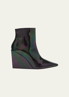Christian Louboutin Condorage Iridescent Red Sole Wedge Booties