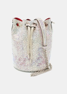 Christian Louboutin Crystal Embellished Leather Marie Jane Bucket Bag
