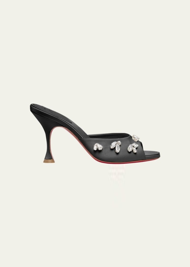 Christian Louboutin Degraqueenie Silk Embellished Red Sole Sandals
