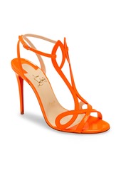 Christian Louboutin Double L Fluorescent Patent Leather Sandal (Women)