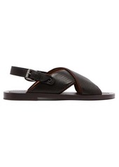 Christian Louboutin Elba lizard-effect leather sandals