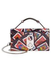 Christian Louboutin Elisa Tarot Patent Leather Baguette Bag in Black/yellow/silver Multi at Nordstrom