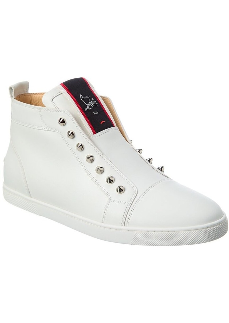 Christian Louboutin F. A.V Fique A Vontade Mid Cut Leather Sneaker