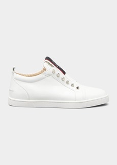 Christian Louboutin Fique A Vontade Red Sole Leather Low-Top Sneakers