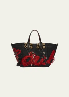 Christian Louboutin Flamencaba Small Tote in Embroidered Toile