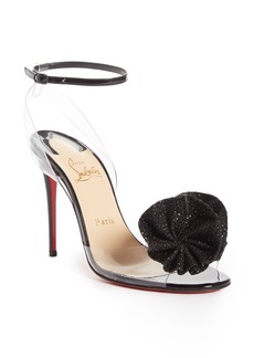 Christian Louboutin Fossiliza Clear Ankle Strap Sandal