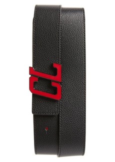 Christian Louboutin Happy Rui CL Logo Buckle Perforated Leather