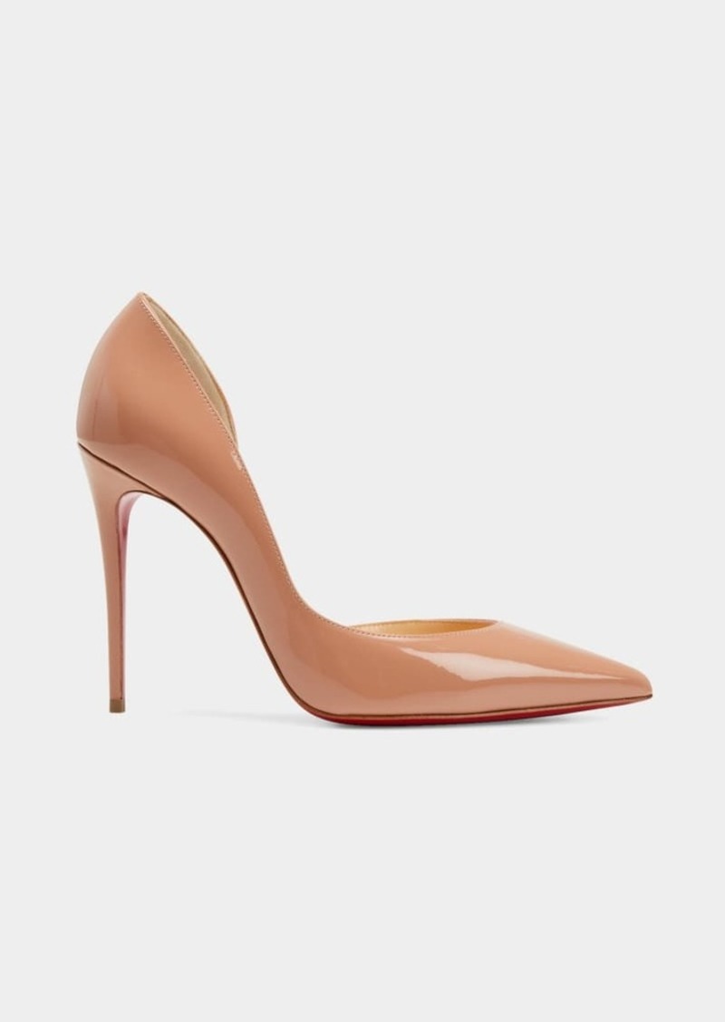 Christian Louboutin Iriza Patent 100mm Half-d'Orsay Red Sole High-Heel Pumps