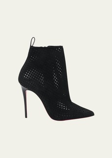 Christian Louboutin Kate Perforated Red Sole Ankle Booties