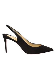 Christian Louboutin Kate Sling 85 Pumps in Black Suede