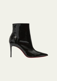 Christian Louboutin Kate Sporty Patent Red Sole Booties