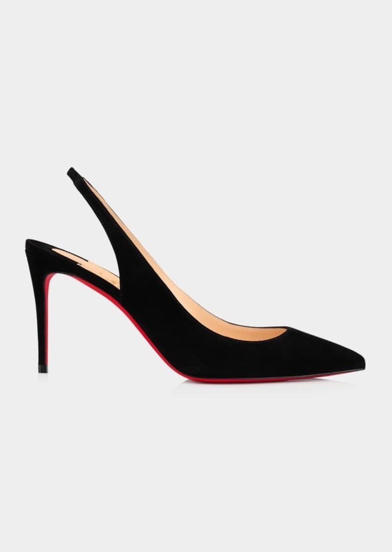 Christian Louboutin Kate Suede Red Sole Slingback Pumps