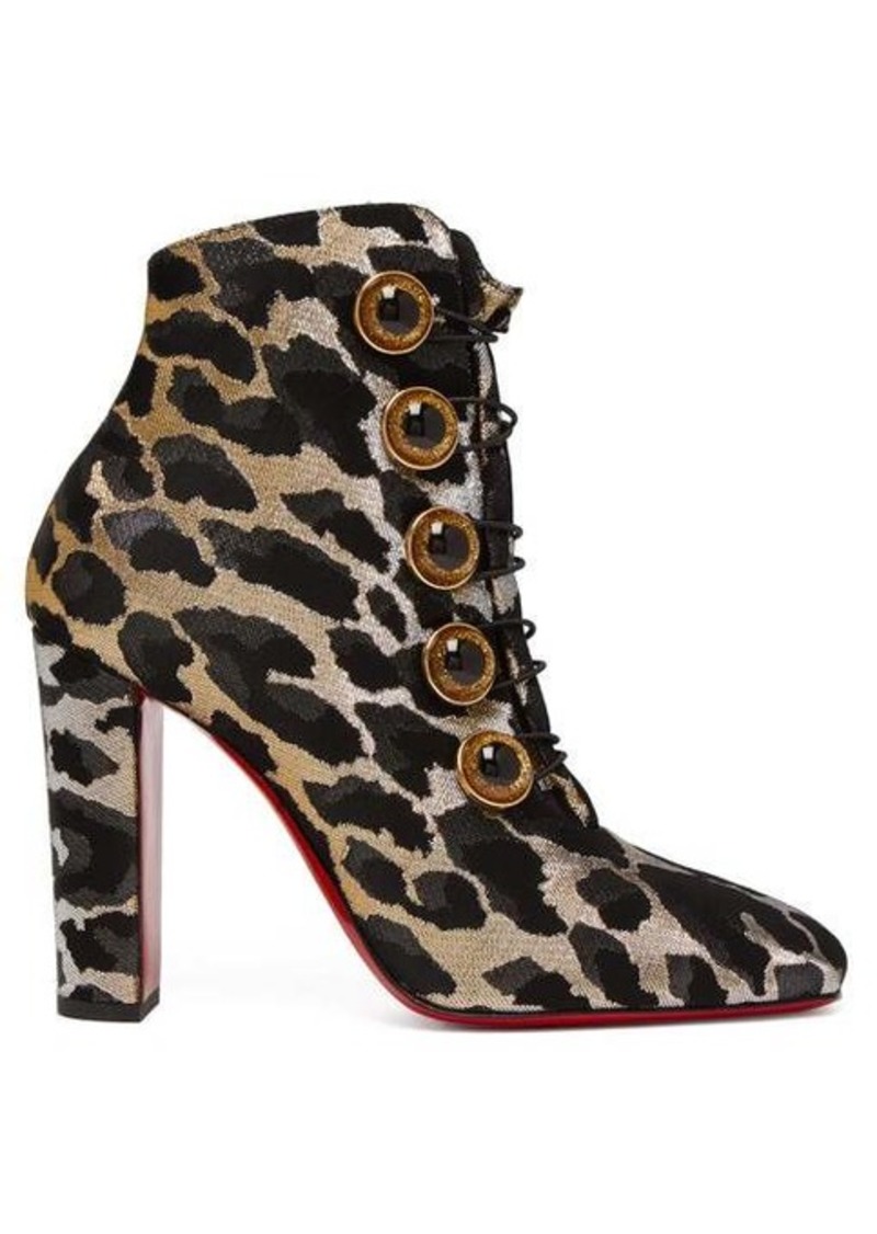 christian louboutin leopard print boots