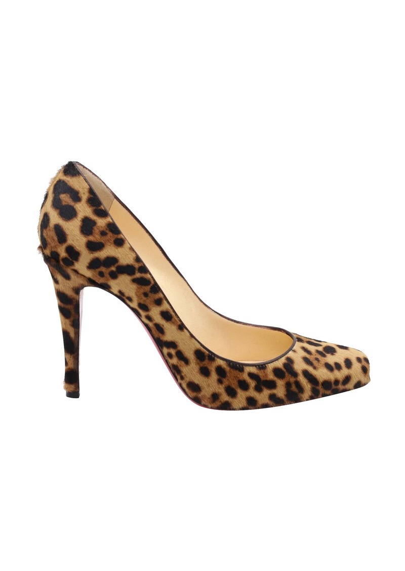 Christian Louboutin Leopard Print High Heel Pumps in Multicolor Pony Hair