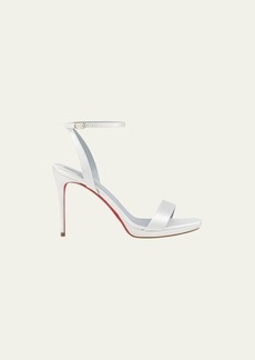Christian Louboutin Loubi Queen Red Sole Ankle-Strap Sandals