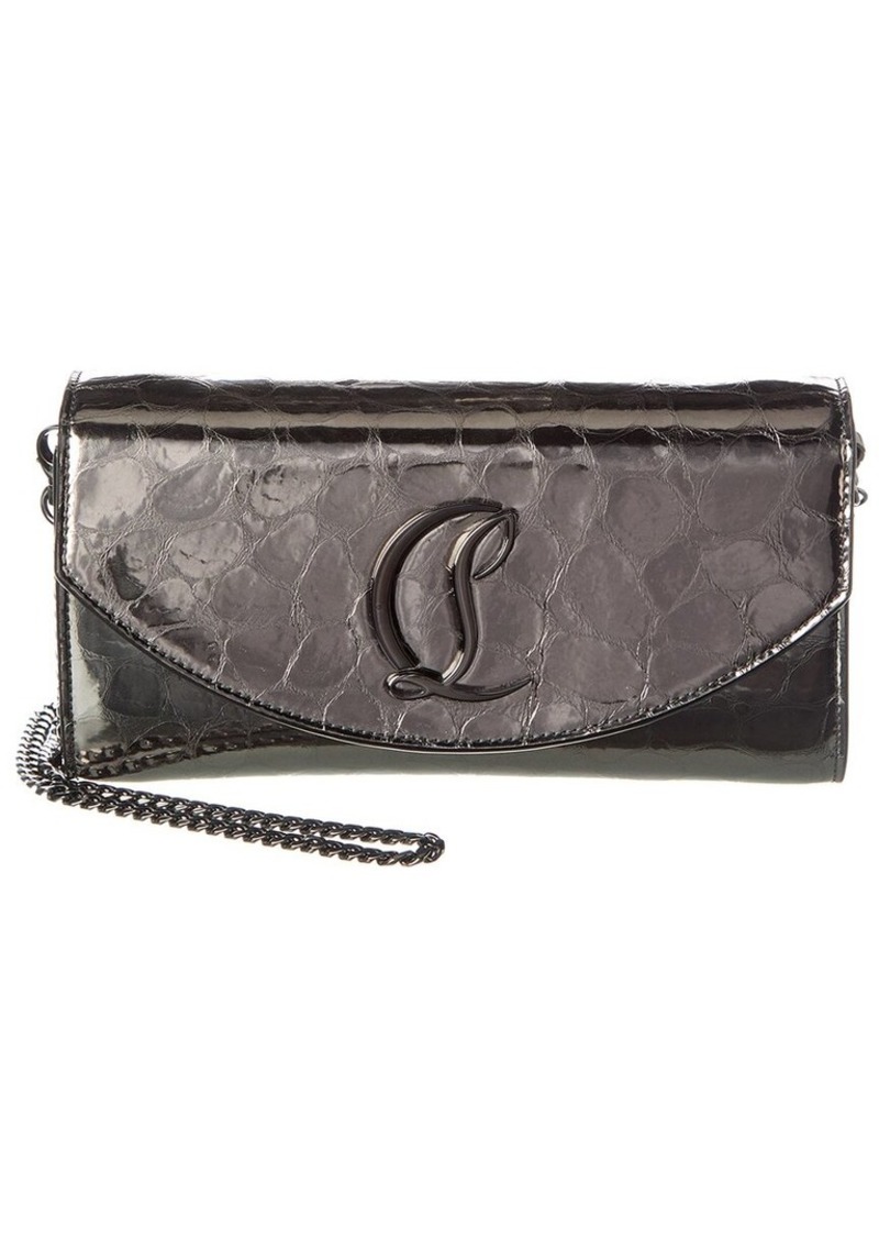 Christian Louboutin Loubi54 Alligator-Embossed Leather Wallet On Chain